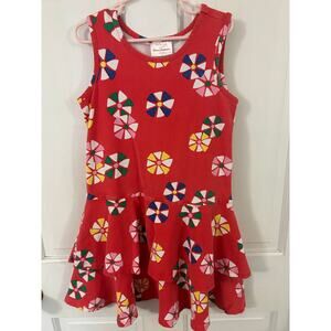 Hanna Andersson Red Pinwheel Dress Size 8